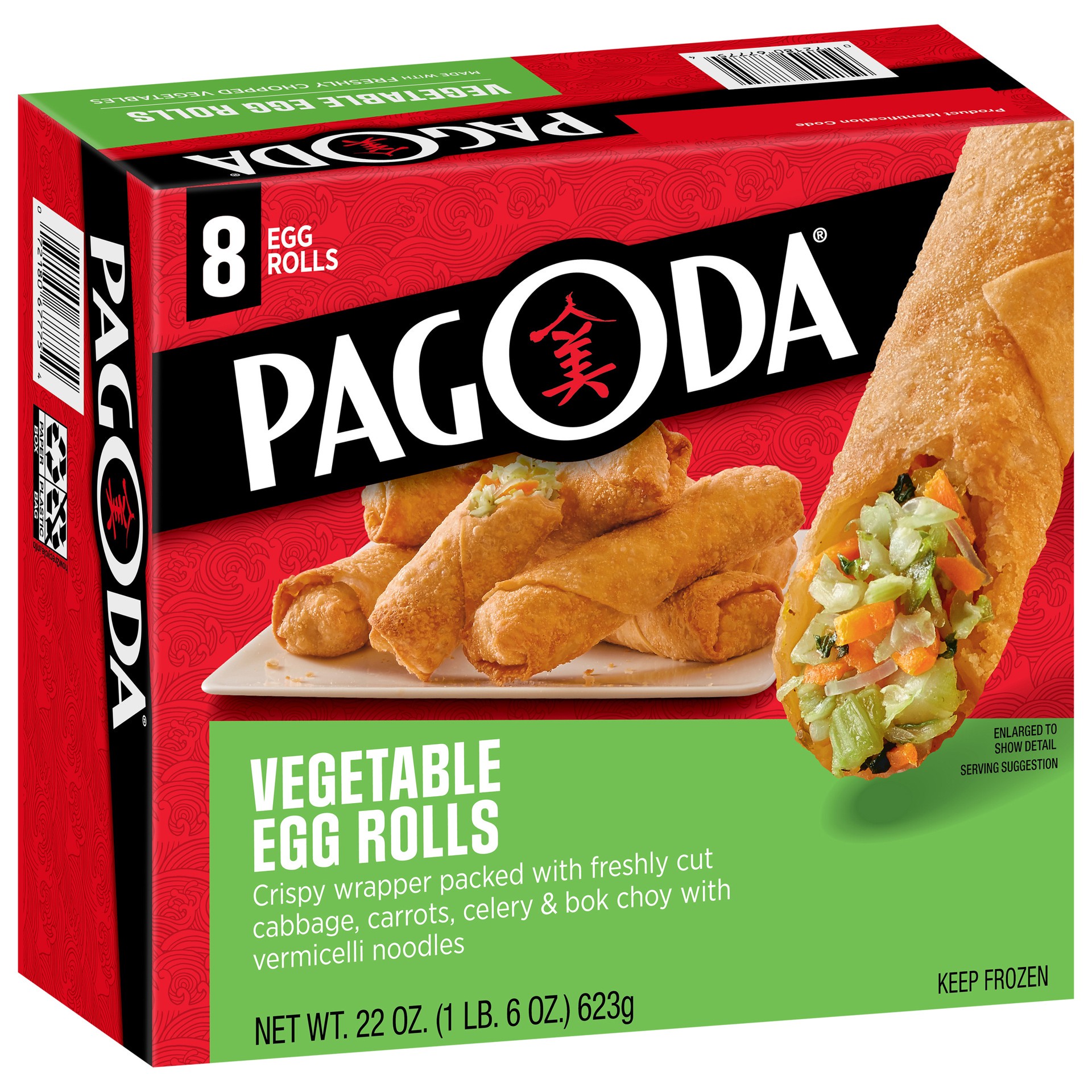 slide 3 of 5, Pagoda Express Vegetable Egg Rolls 8 ea, 8 ct; 22 oz