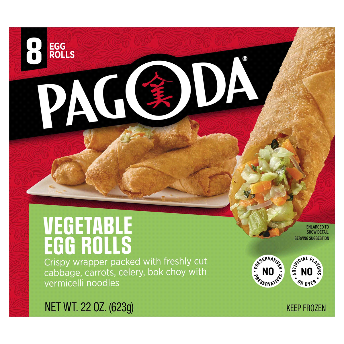 slide 1 of 1, Pagoda Express Vegetable Egg Rolls, 8 ct; 22 oz