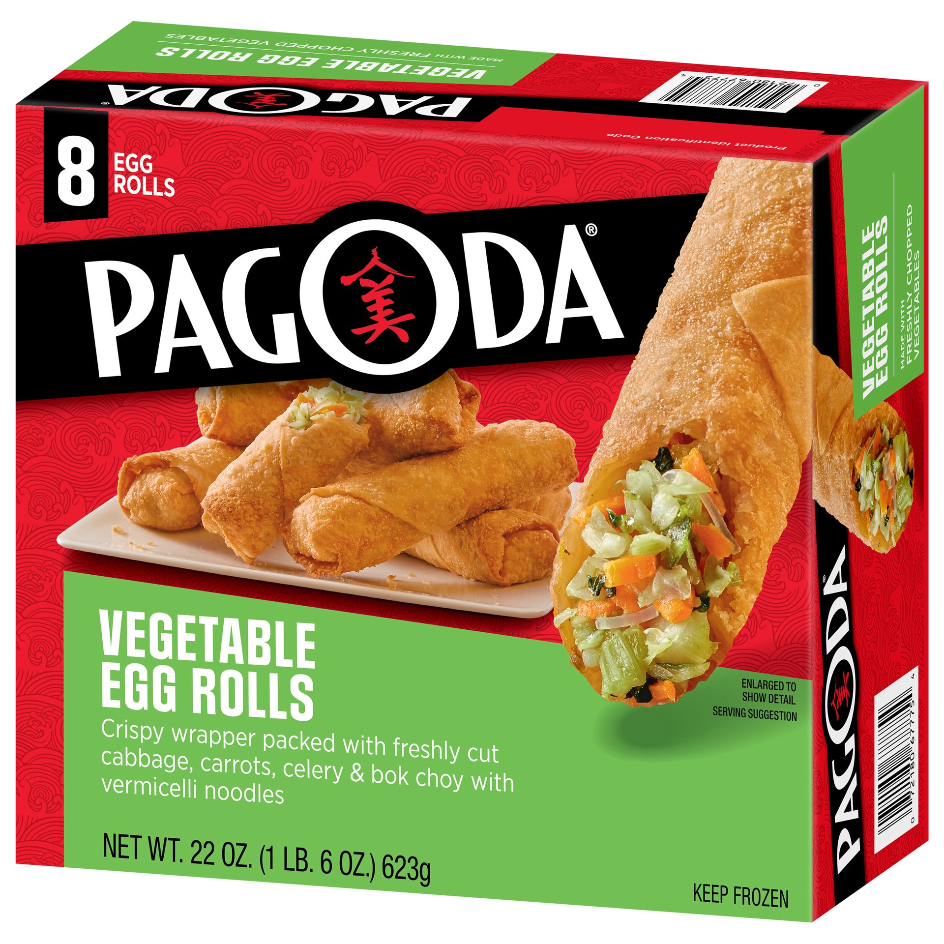 slide 4 of 5, Pagoda Express Vegetable Egg Rolls 8 ea, 8 ct; 22 oz