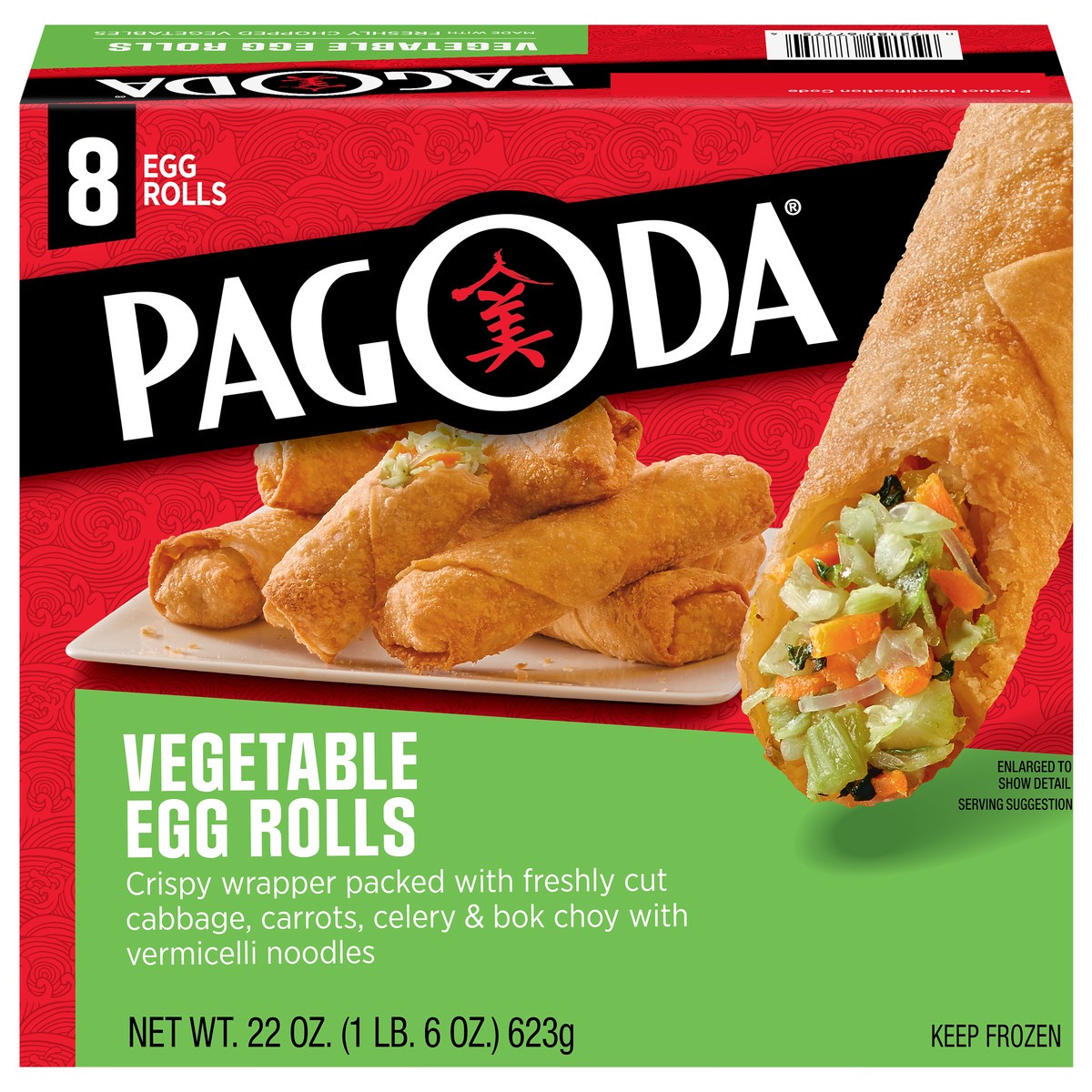 slide 1 of 5, Pagoda Express Vegetable Egg Rolls 8 ea, 8 ct; 22 oz