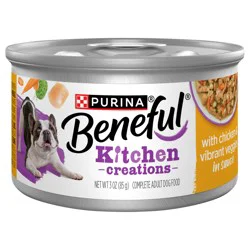 Purina Beneful Medleys Romana Style Wet Dog Food with Real Chicken, Carrots, Pasta, and Spinach in Dog Gravy