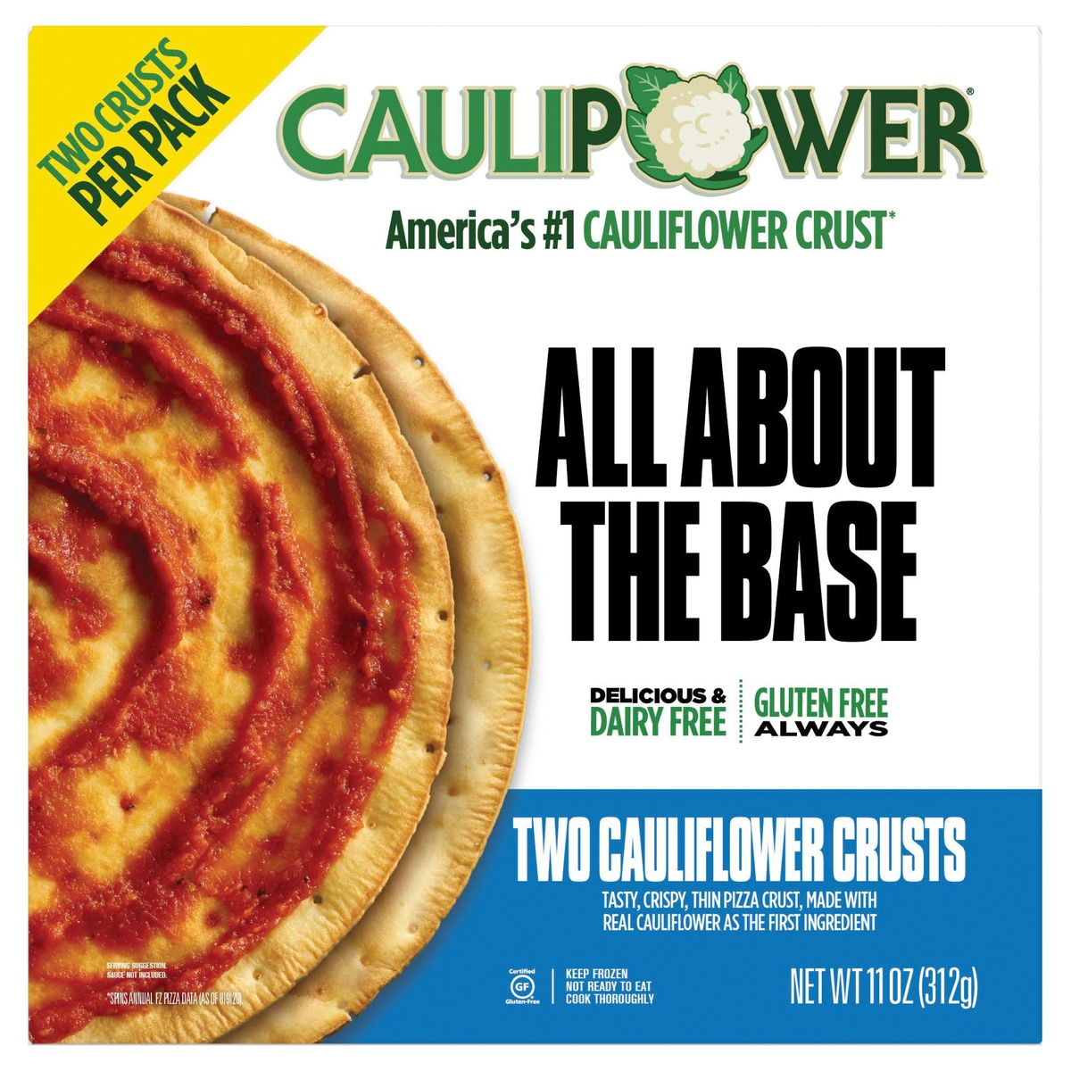 slide 1 of 2, Caulipower Cauliflower Pizza Crust, 12 oz