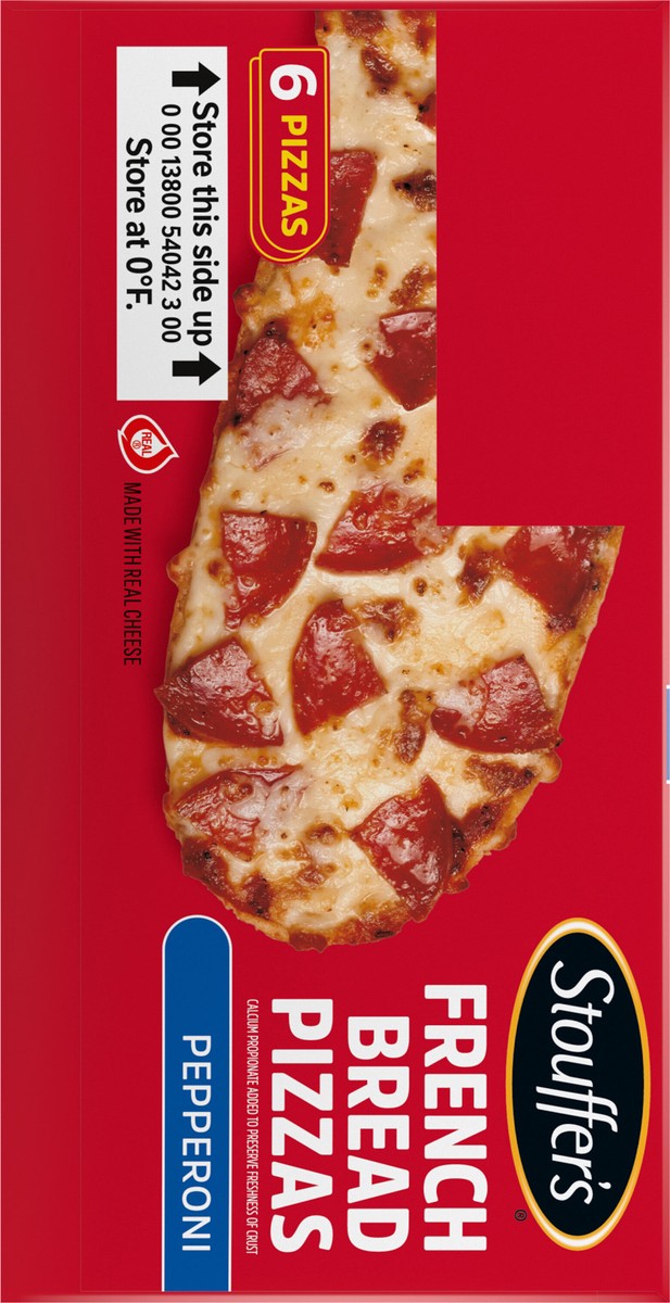 slide 6 of 14, STOUFFER'S French Bread Pepperoni Frozen Pizza 35.25oz Box, 6 ct