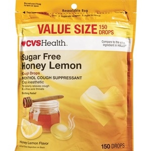 slide 1 of 1, CVS Health Heath Sugar Free Honey Lemon Cough Drops, 150 ct