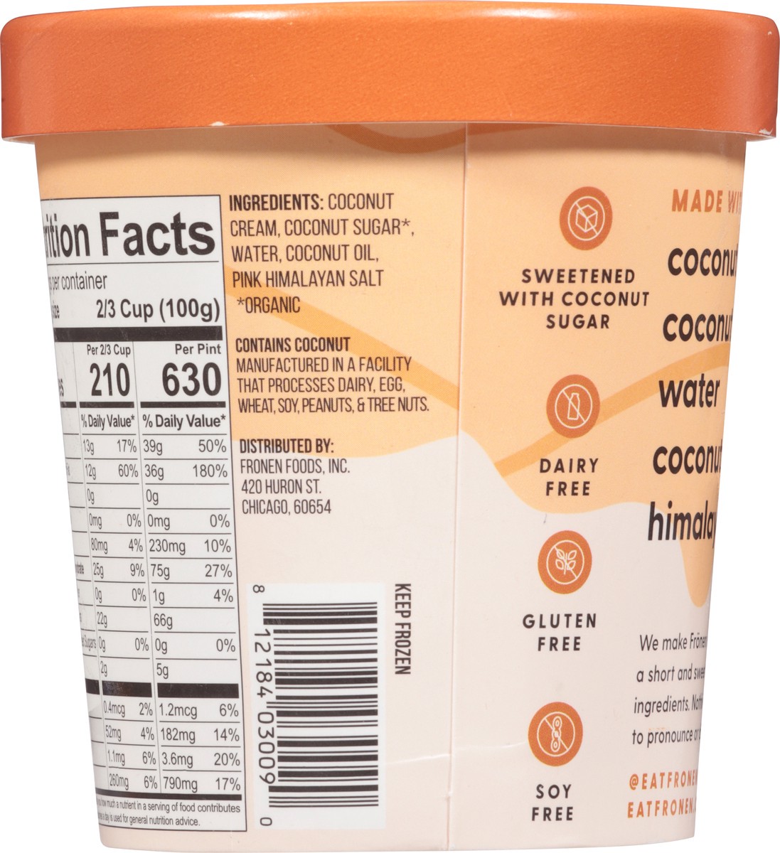 slide 10 of 13, Frönen Dairy Free Salted Caramel Swirl Frozen Dessert 1 pt, 1 ct