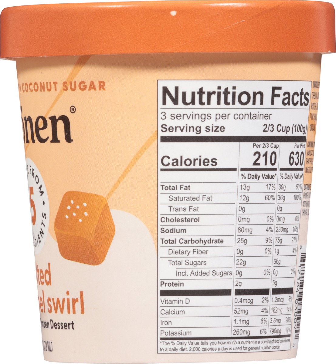 slide 4 of 13, Frönen Dairy Free Salted Caramel Swirl Frozen Dessert 1 pt, 1 ct