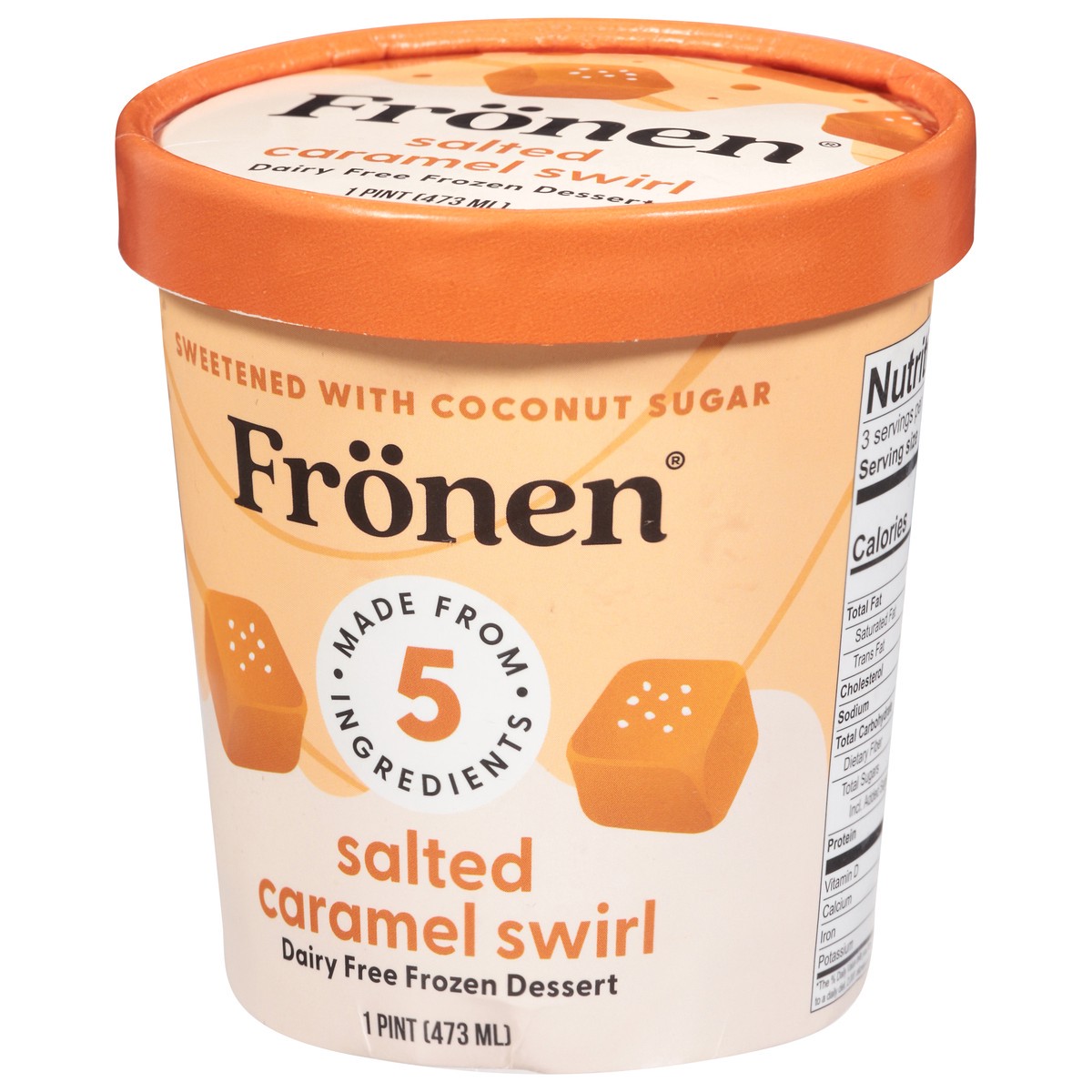 slide 7 of 13, Frönen Dairy Free Salted Caramel Swirl Frozen Dessert 1 pt, 1 ct