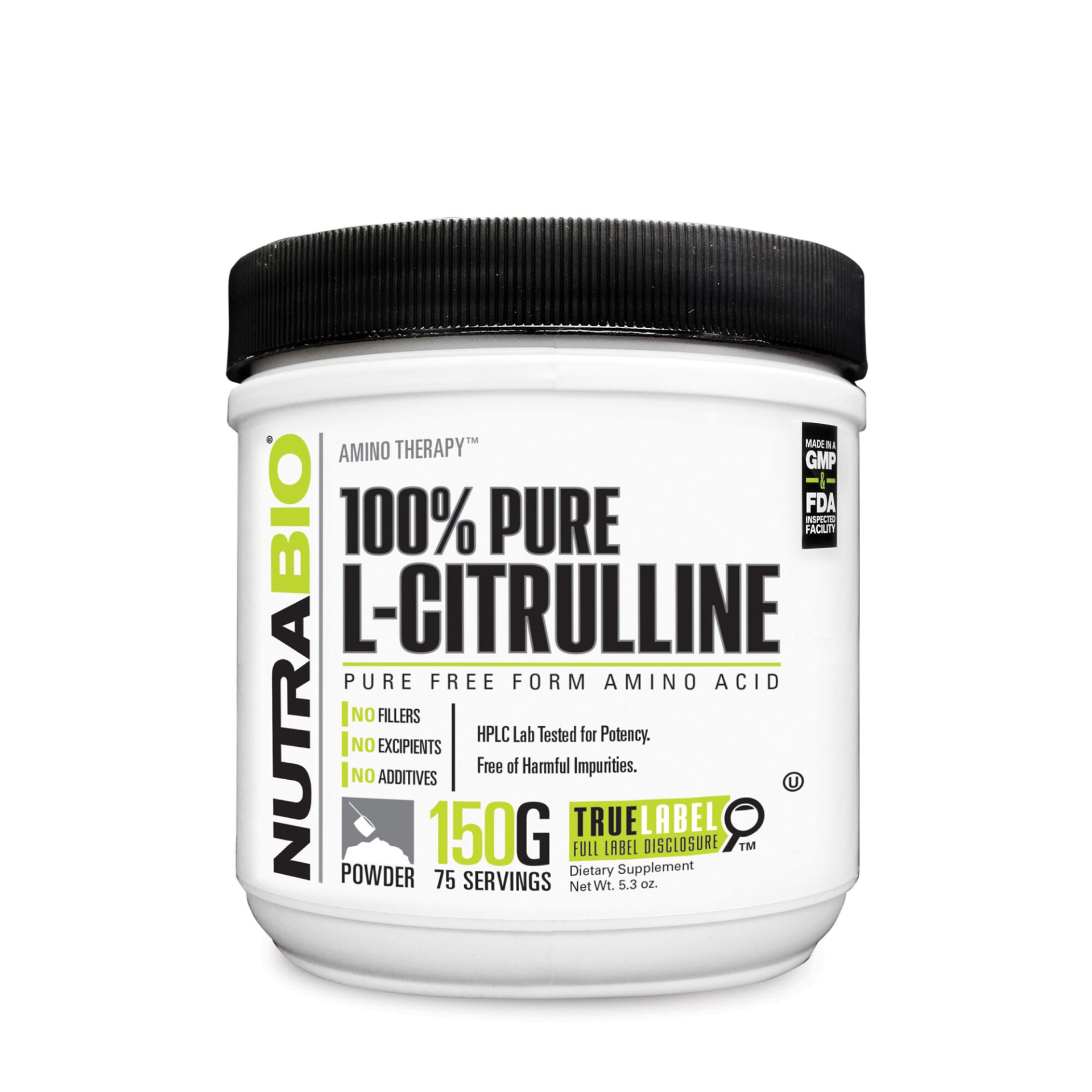 slide 1 of 1, NutraBio Amino Therapy 100% Pure L-Citrulline, 150 gram