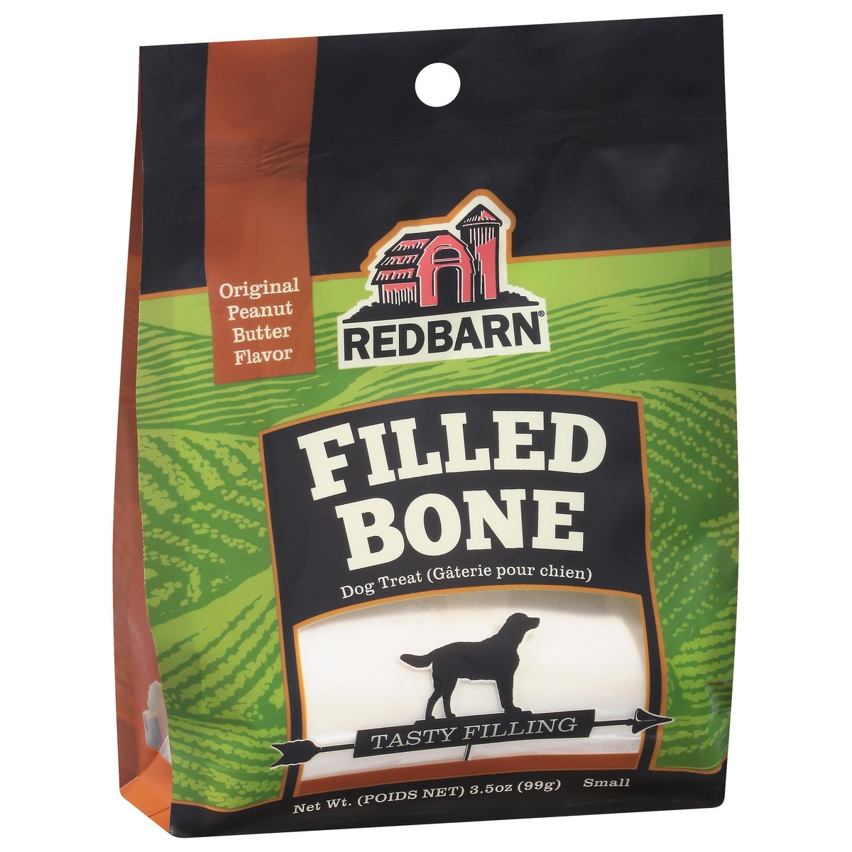 slide 2 of 9, Redbarn Filled Bone Original Peanut Butter Flavor Dog Treat Small 3.5 oz, 3.50 oz