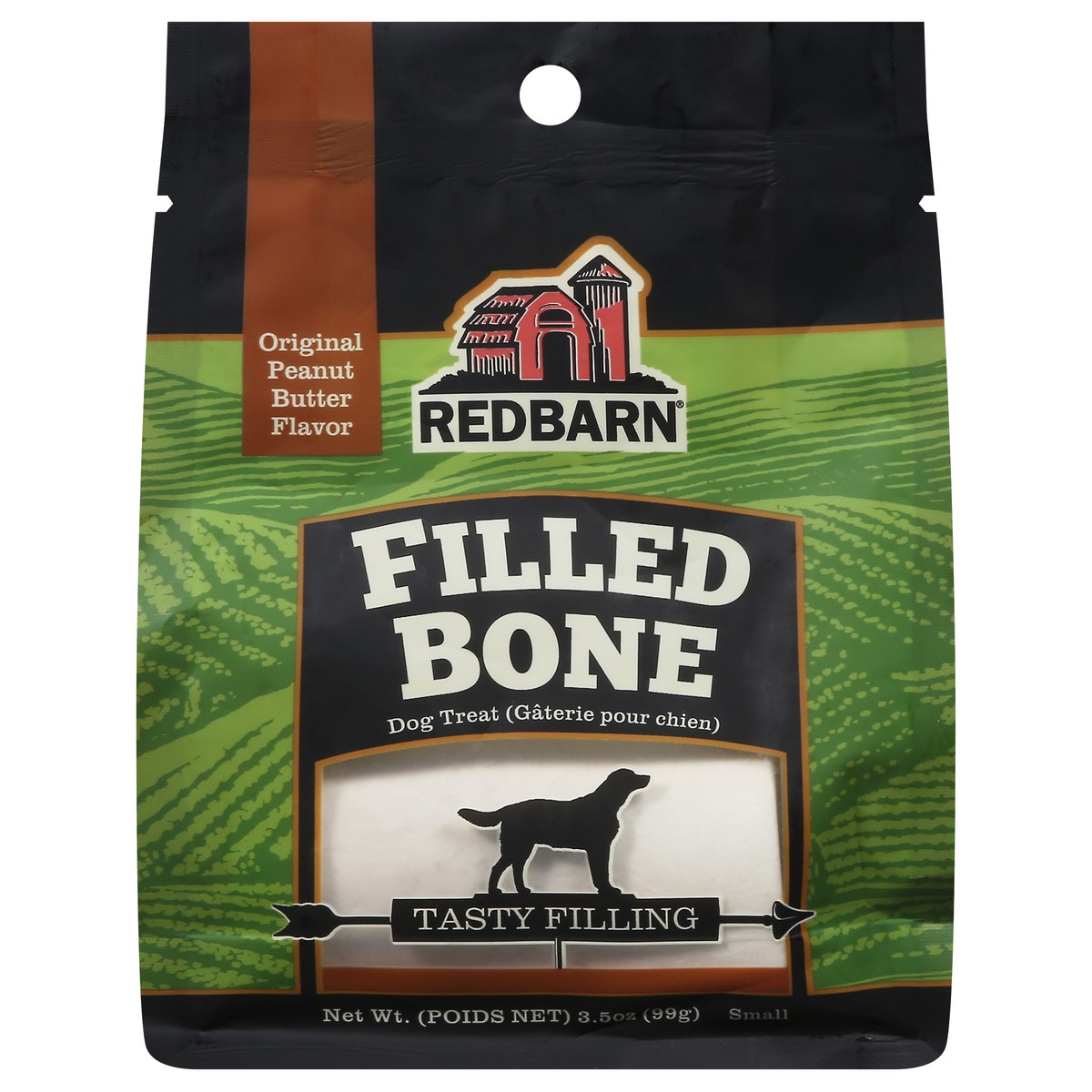 slide 1 of 9, Redbarn Filled Bone Original Peanut Butter Flavor Dog Treat Small 3.5 oz, 3.50 oz