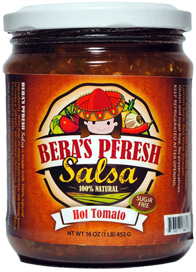 slide 1 of 1, Beba's Pfresh Hot Tomato Salsa, 16 oz
