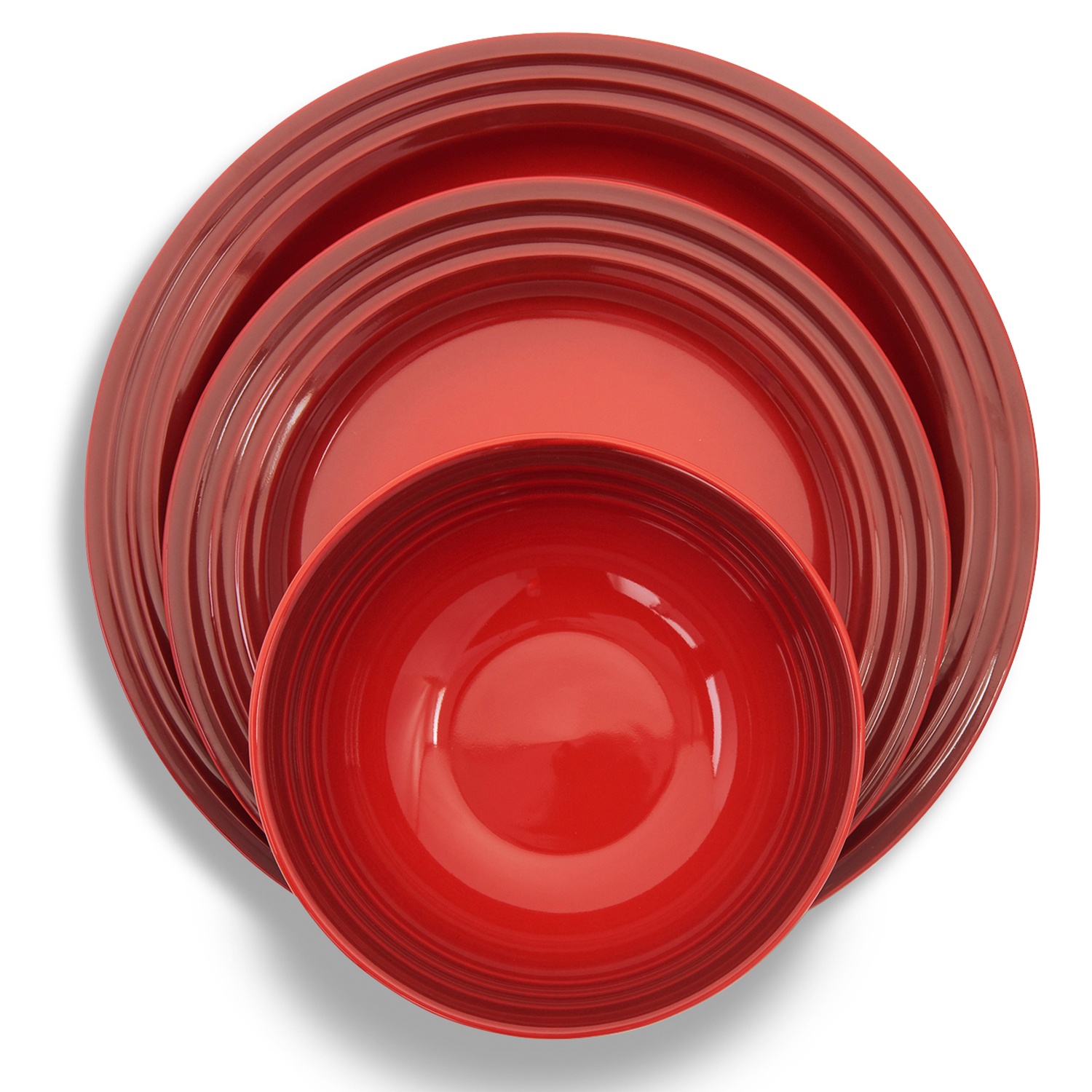 slide 1 of 1, Le Creuset Dinnerware Set, Cerise, 12 ct