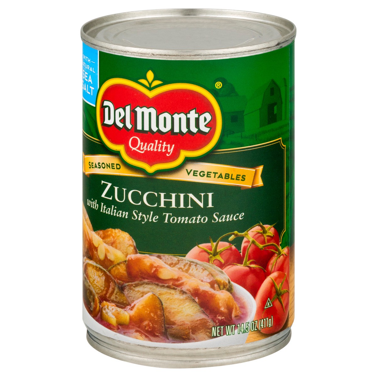 slide 6 of 12, Del Monte Seasoned Zucchini With Italian Style Tomato Sauce, 14.5 oz