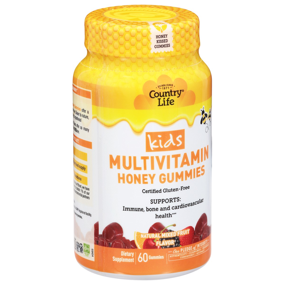 slide 2 of 4, Country Life Kids Natural Mixed Fruit Flavor Multivitamin Honey Gummies 60 Gummies, 60 ct