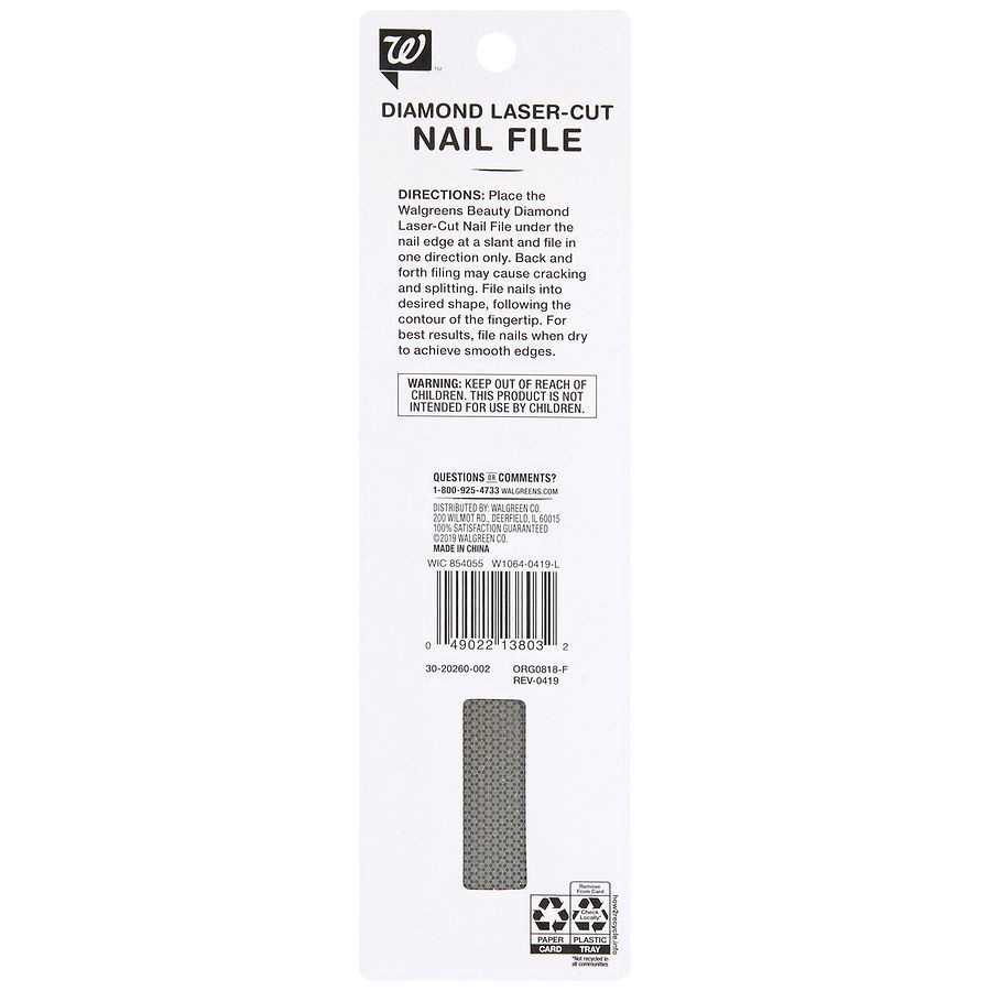 slide 2 of 3, Walgreens Diamond Laser-Cut Nail File, 1 ct