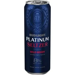 Bud Light Platinum Wild Berry Hard Seltzer 25 fl oz