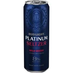 Bud Light Platinum Wild Berry Hard Seltzer 25 fl oz
