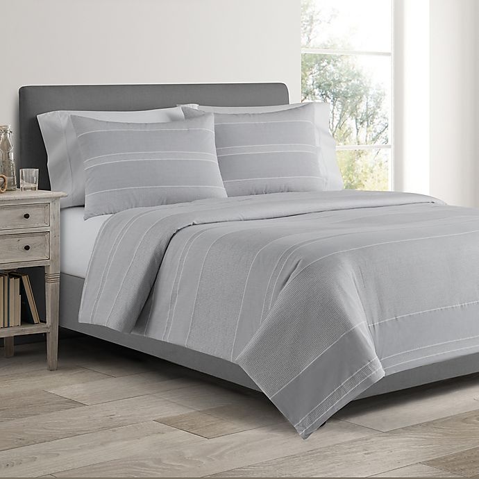 slide 3 of 4, Real Simple DUO Driftwood King Coverelet/Duvet Cover Set - Grey, 1 ct