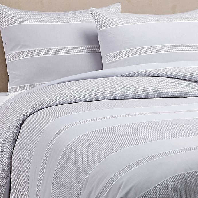 slide 4 of 4, Real Simple DUO Driftwood King Coverelet/Duvet Cover Set - Grey, 1 ct
