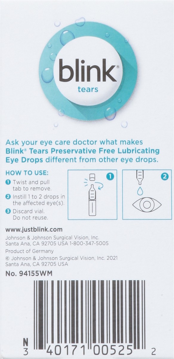 slide 12 of 15, Blink Dry Eye Lubricating Eye Drops 25 - 0.01 fl oz Vials, 25 ct