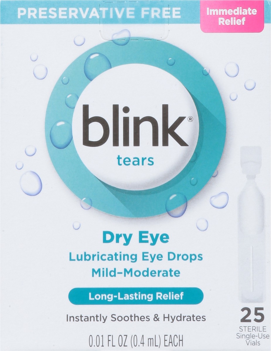 slide 6 of 15, Blink Dry Eye Lubricating Eye Drops 25 - 0.01 fl oz Vials, 25 ct