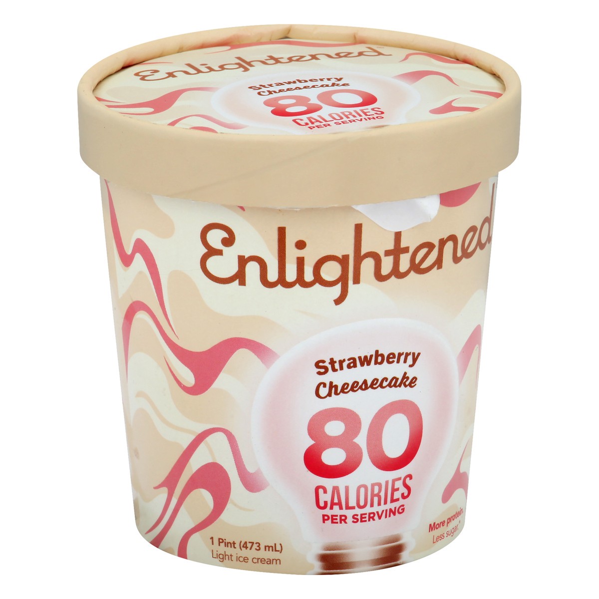 slide 3 of 9, Enlightened Light Strawberry Cheesecake Ice Cream 1 pt, 1 pint