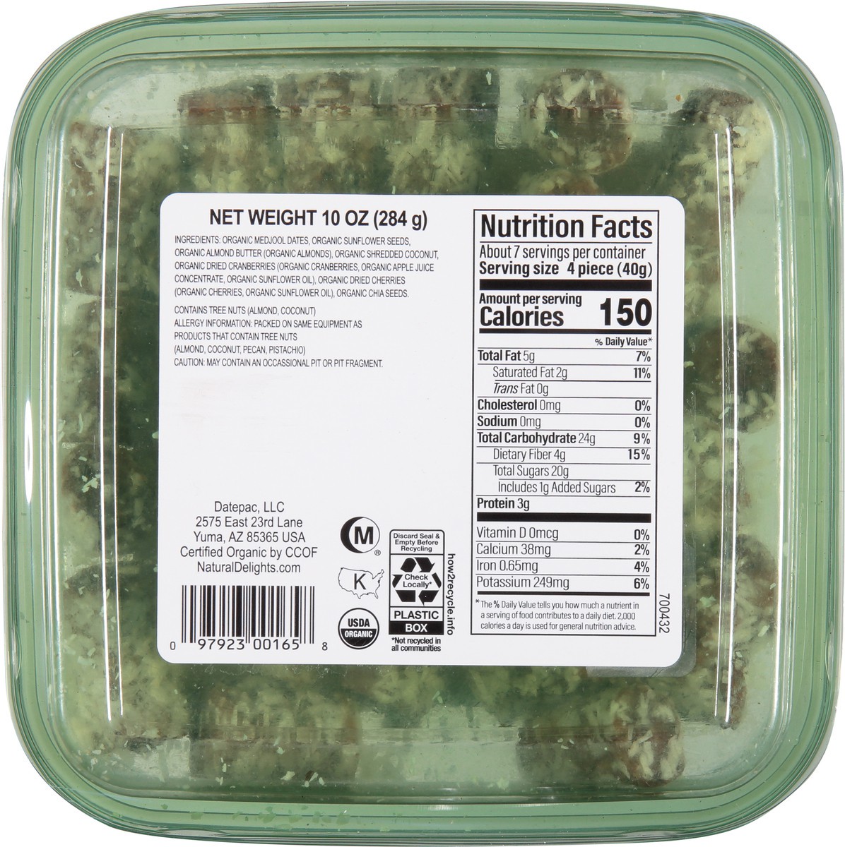 slide 10 of 13, Natural Delights Bard Valley Organic Mini Fruit & Nut, 10 oz