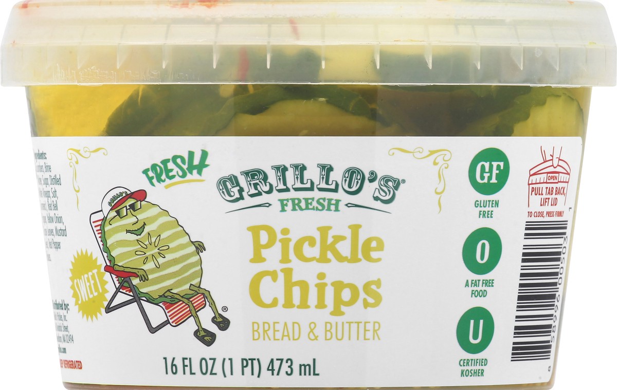 slide 2 of 12, Grillo's Pickles Pickle Chips, 16 oz