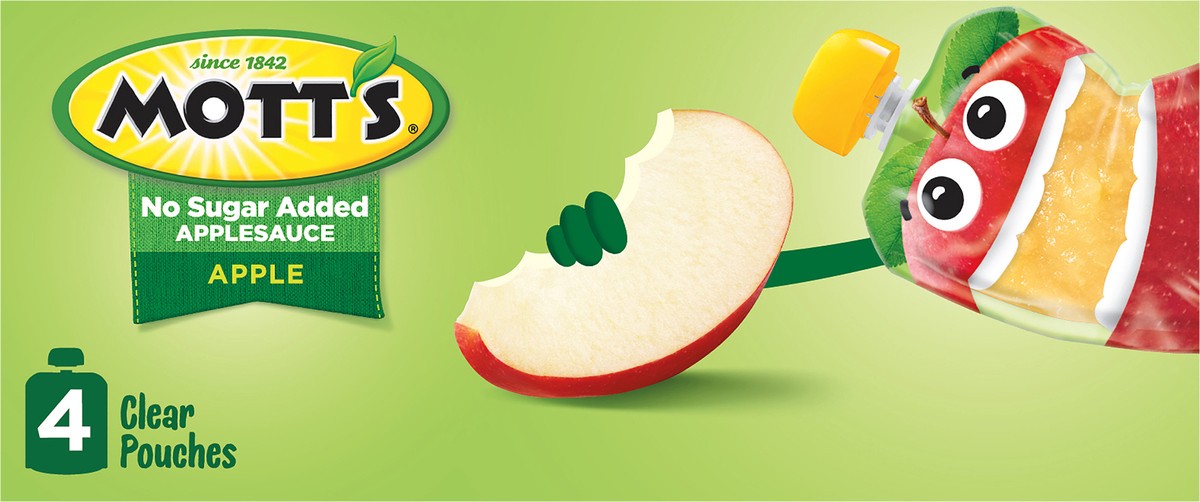 slide 7 of 7, Mott's Unsweetened Applesauce/Pouches, 4 ct; 3.2 oz