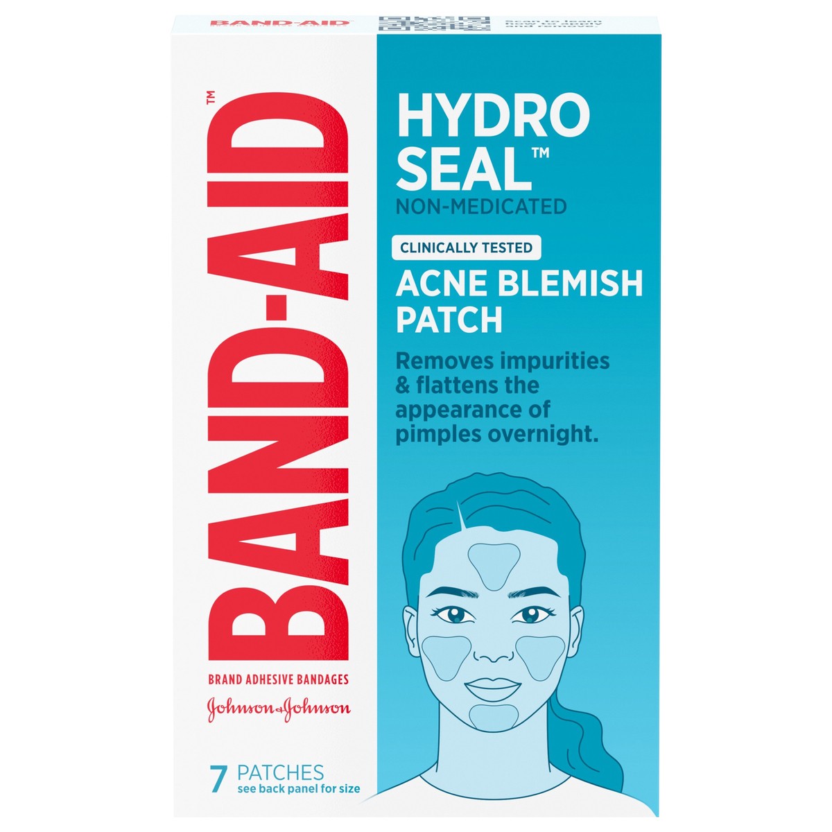 slide 1 of 1, BAND-AID Hydro Seal Acne Blemish Patches, Clear Non-Medicated Acne Blemish Patch for Face Absorbs Fluids & Provides a Protective Healing Environment for Pimples, Sterile, 7 Patches, 7 ct