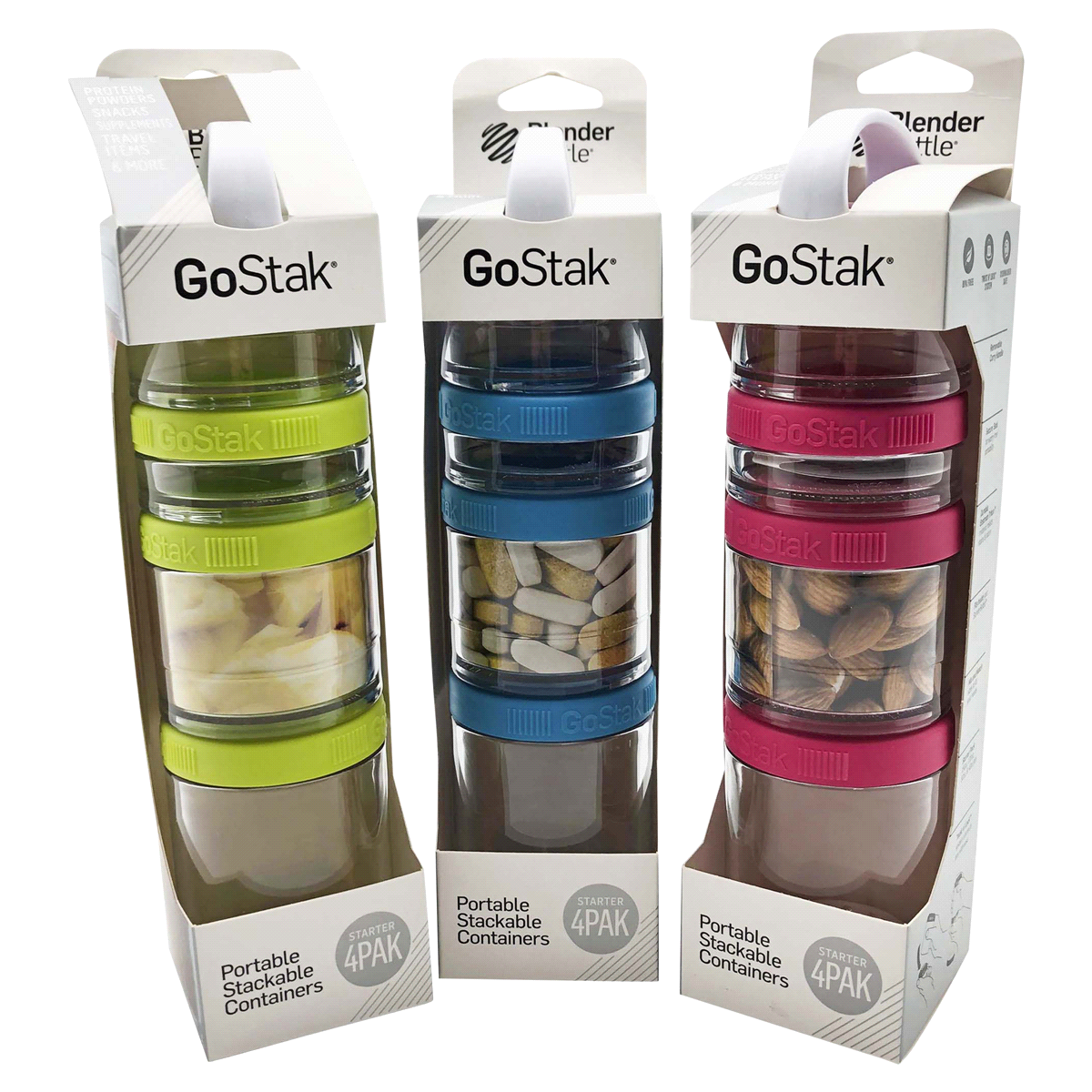 slide 1 of 1, BlenderBottle Gostak Portable Stackable Containers, 4 ct