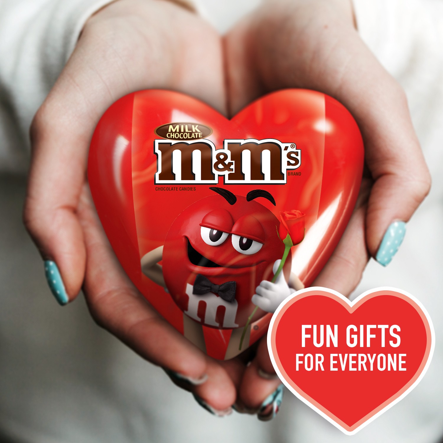 slide 2 of 8, M&M's Valentine's Day Milk Chocolate Candy Gift Heart, 0.93 oz, 0.93 oz