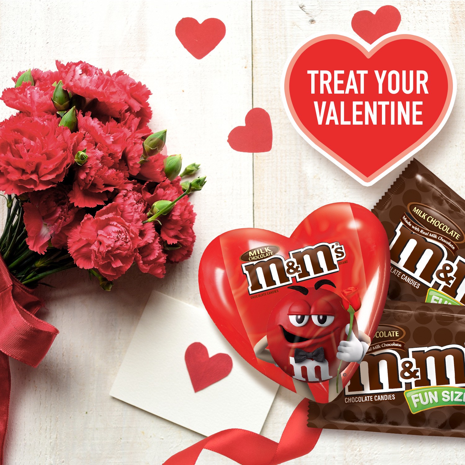 slide 3 of 8, M&M's Valentine's Day Milk Chocolate Candy Gift Heart, 0.93 oz, 0.93 oz