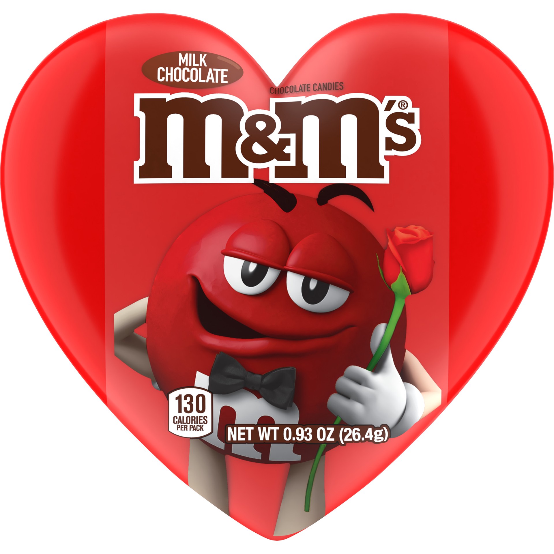 slide 1 of 8, M&M's Valentine's Day Milk Chocolate Candy Gift Heart, 0.93 oz, 0.93 oz