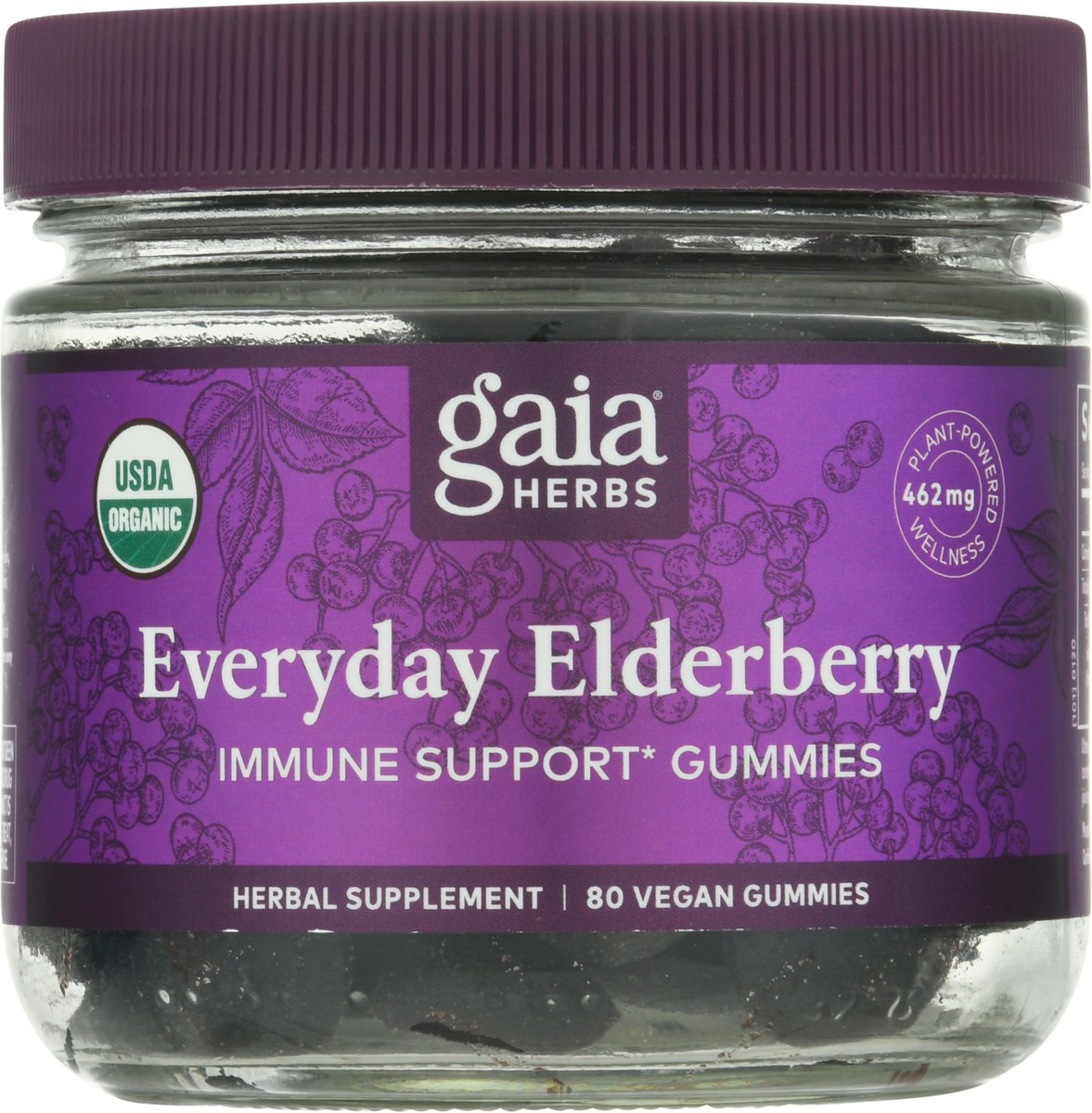 slide 1 of 9, Gaia Herbs Everyday Elderberry Immune Support Gummies, 1 ct