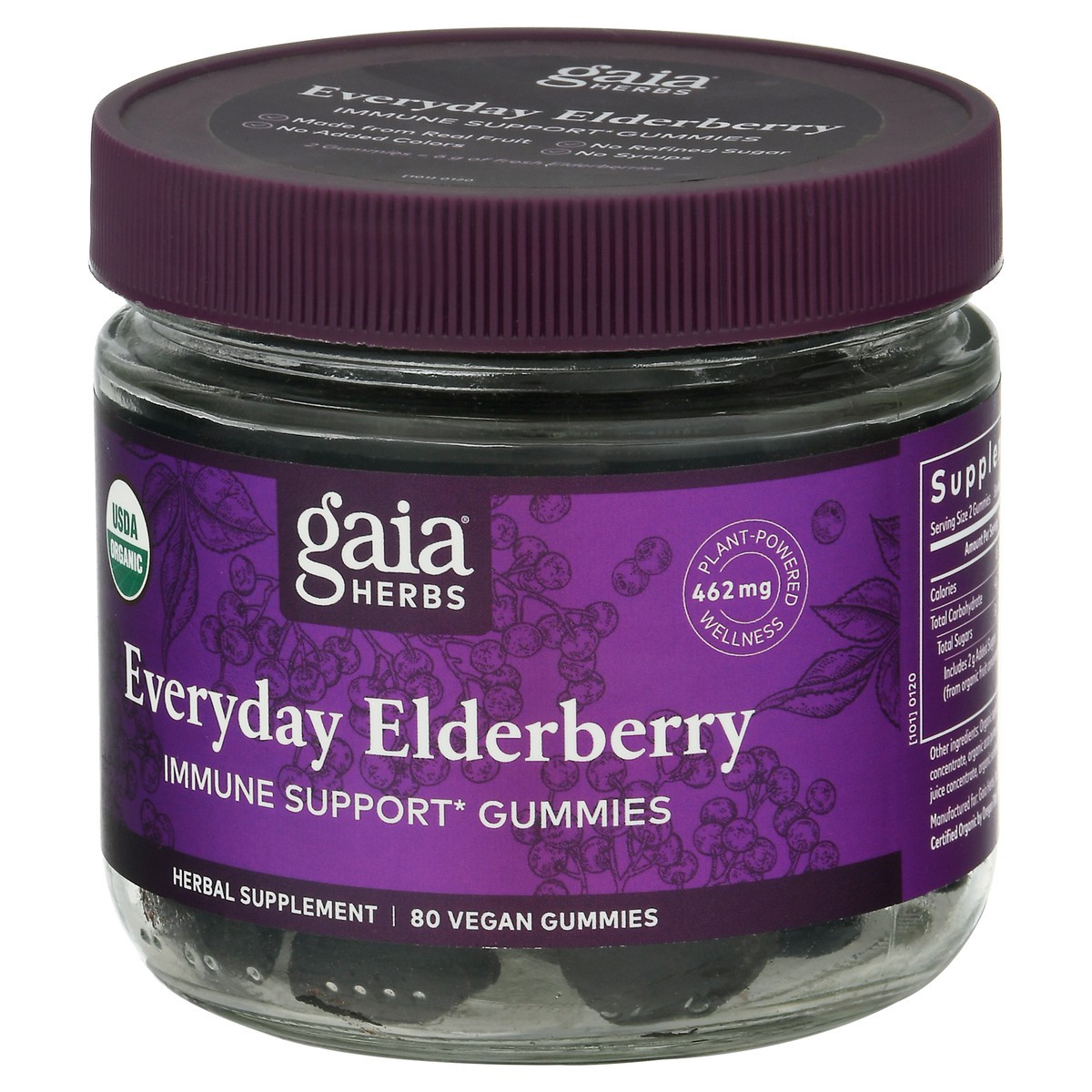 slide 3 of 9, Gaia Herbs Everyday Elderberry Immune Support Gummies, 1 ct