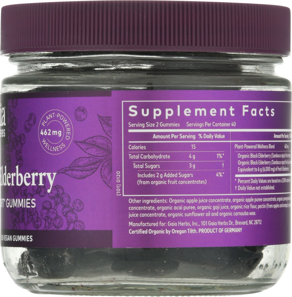 slide 8 of 9, Gaia Herbs Everyday Elderberry Immune Support Gummies, 1 ct