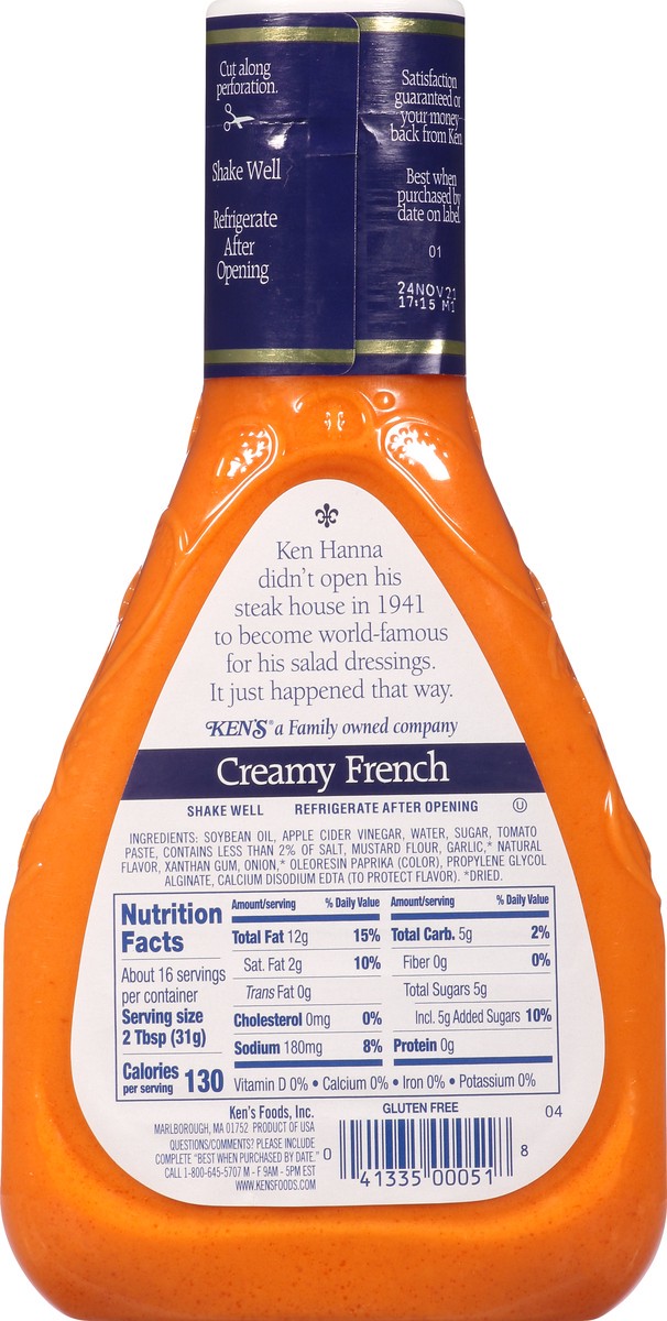 slide 6 of 7, Ken's Steak House Dressing, Creamy French, 16 fl oz