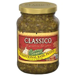 Classico Signature Recipes Traditional Basil Pesto Sauce & Spread, 13.5 oz Jar