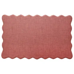 Haven + Key Scalloped Anti-Fatigue Kitchen Mat - Pink
