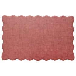 Haven + Key Scalloped Anti-Fatigue Kitchen Mat - Pink