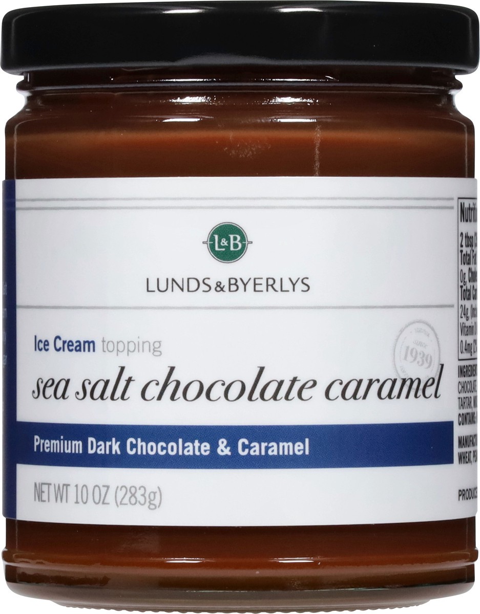 slide 6 of 13, Lunds & Byerlys Sea Salt Chocolate Caramel Ice Cream Topping 10 oz, 10 oz