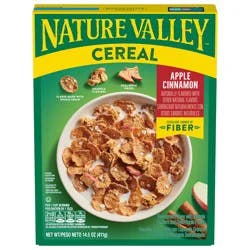 Nature Valley Apple Cinnamon Breakfast Cereal with Flakes, Granola Clusters and Real Apple Pieces, Excellent Source of Fiber, 14.5 oz