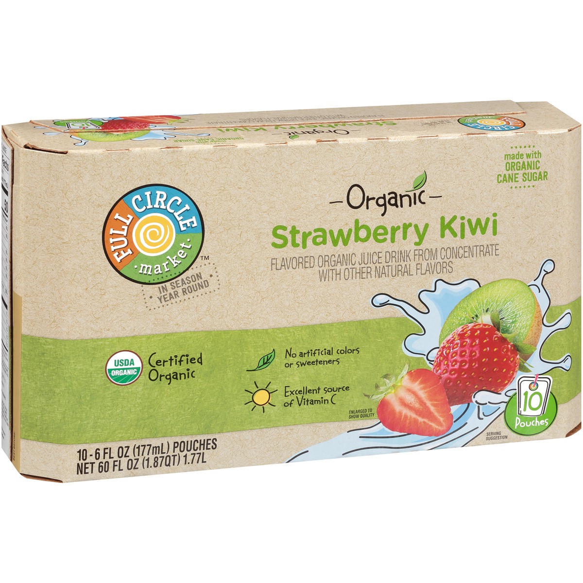 slide 7 of 14, Full Circle Market Strawberry Kiwi Flavored Organic Juice Drink From Concentrate, 60 fl oz