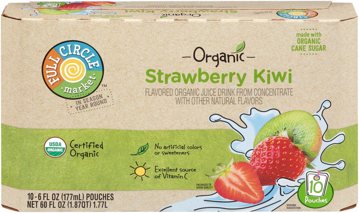 slide 4 of 14, Full Circle Market Strawberry Kiwi Flavored Organic Juice Drink From Concentrate, 60 fl oz