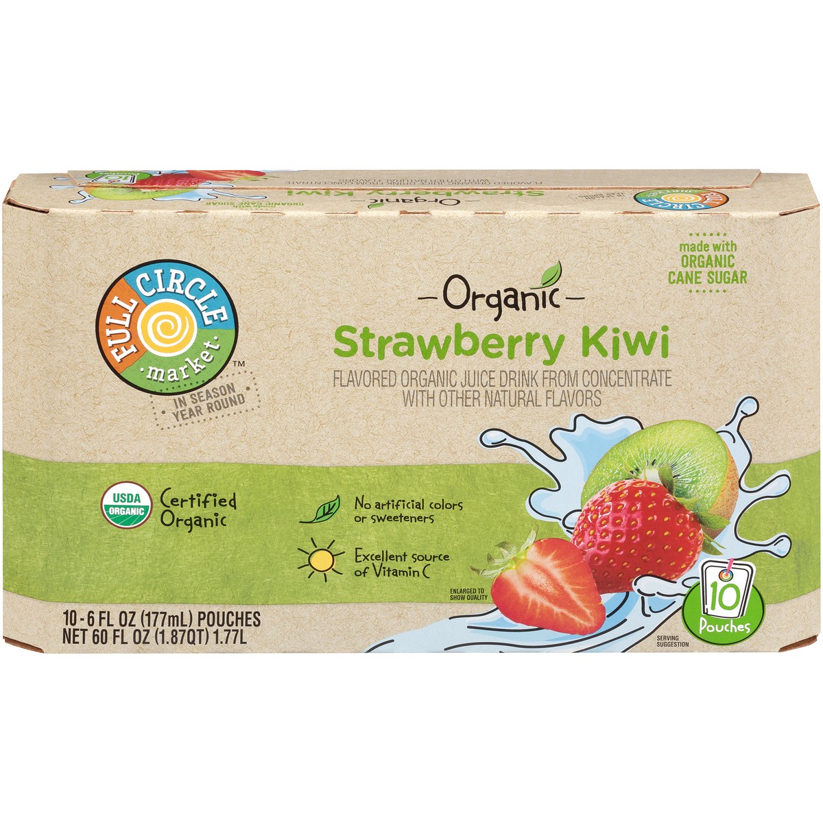 slide 1 of 14, Full Circle Market Strawberry Kiwi Flavored Organic Juice Drink From Concentrate, 60 fl oz