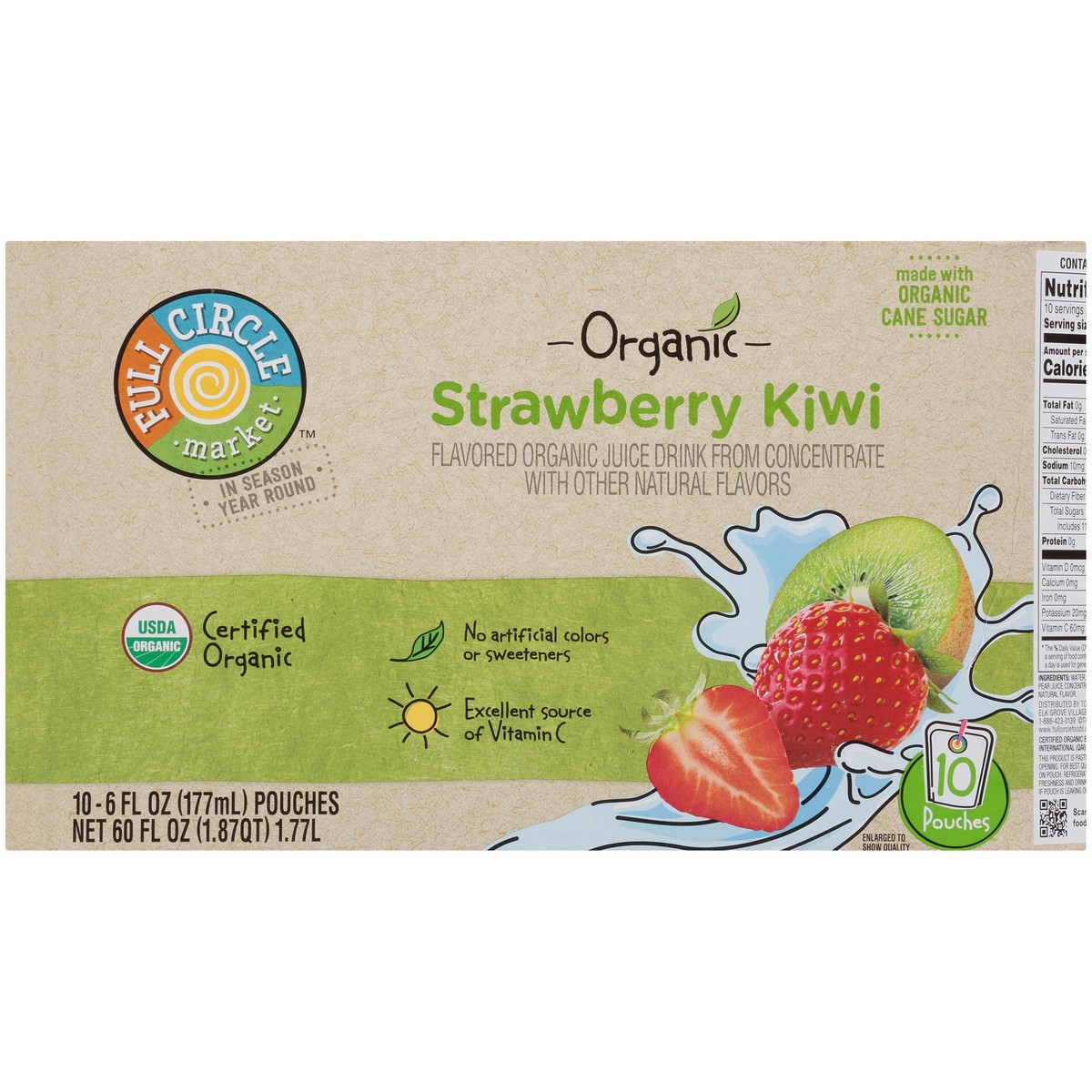 slide 12 of 14, Full Circle Market Strawberry Kiwi Flavored Organic Juice Drink From Concentrate, 60 fl oz