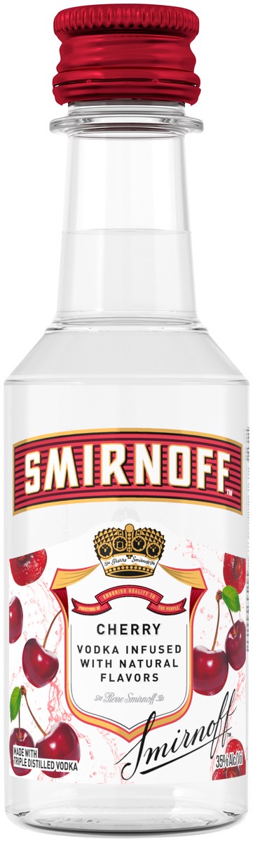 slide 1 of 3, Smirnoff Cherry Vodka, 50 ml