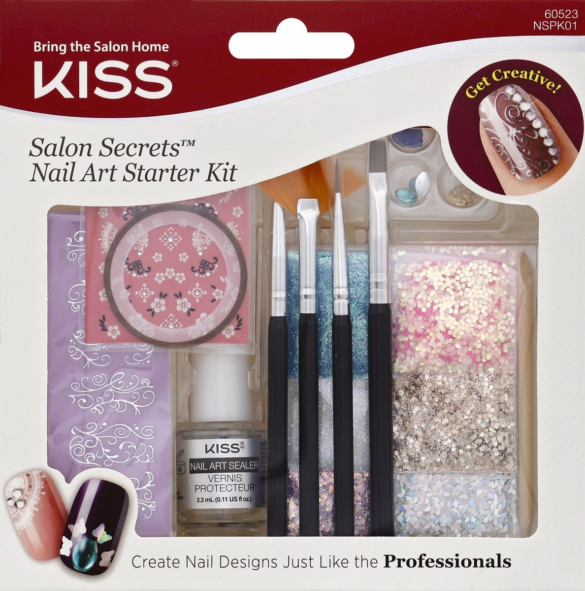 slide 3 of 4, Kiss Salon Secrets Nail Art Starter Kit, 1 ct