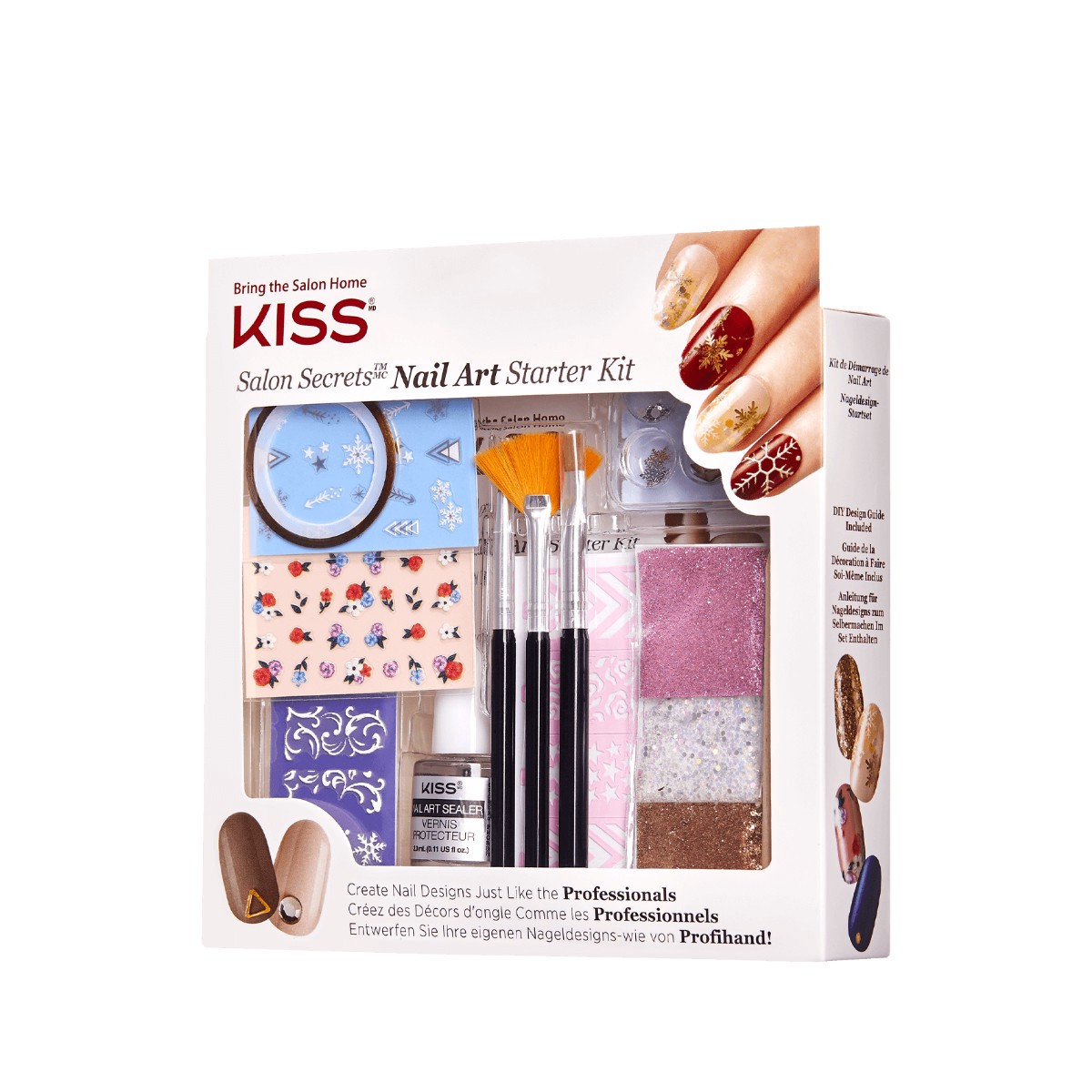 slide 1 of 4, Kiss Salon Secrets Nail Art Starter Kit, 1 ct